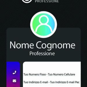 Fronte Viola Vertical Business Card Designs