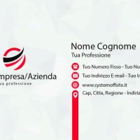 Fronte White Business Card With Red