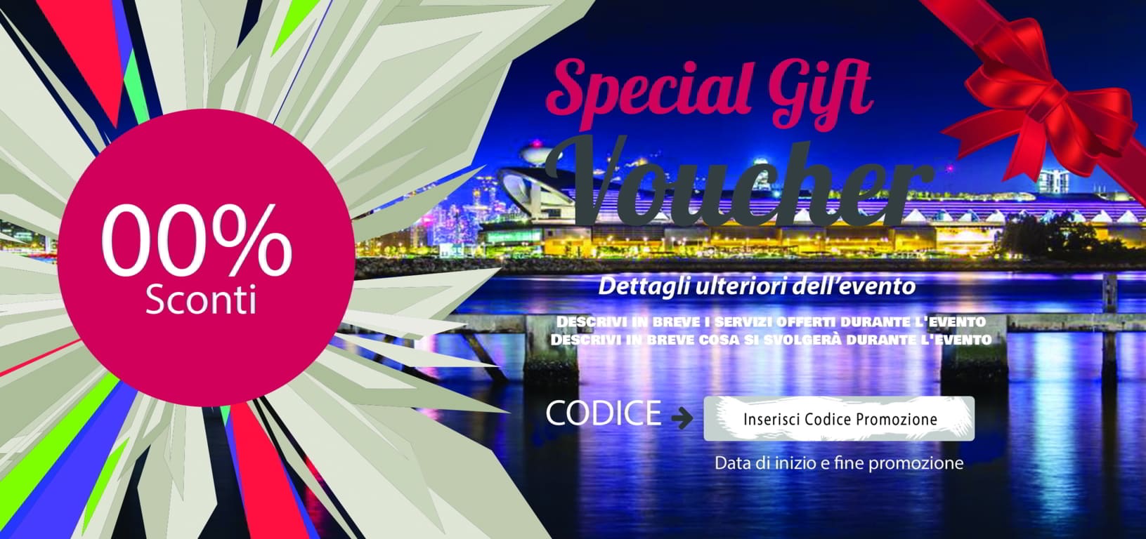 Multiuse gift voucher template fronte