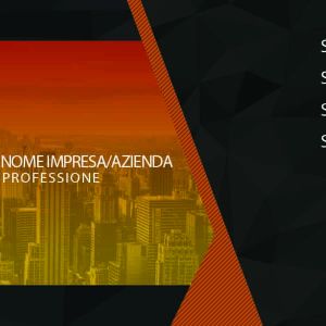 Retro Arancione Professional Business Card Design