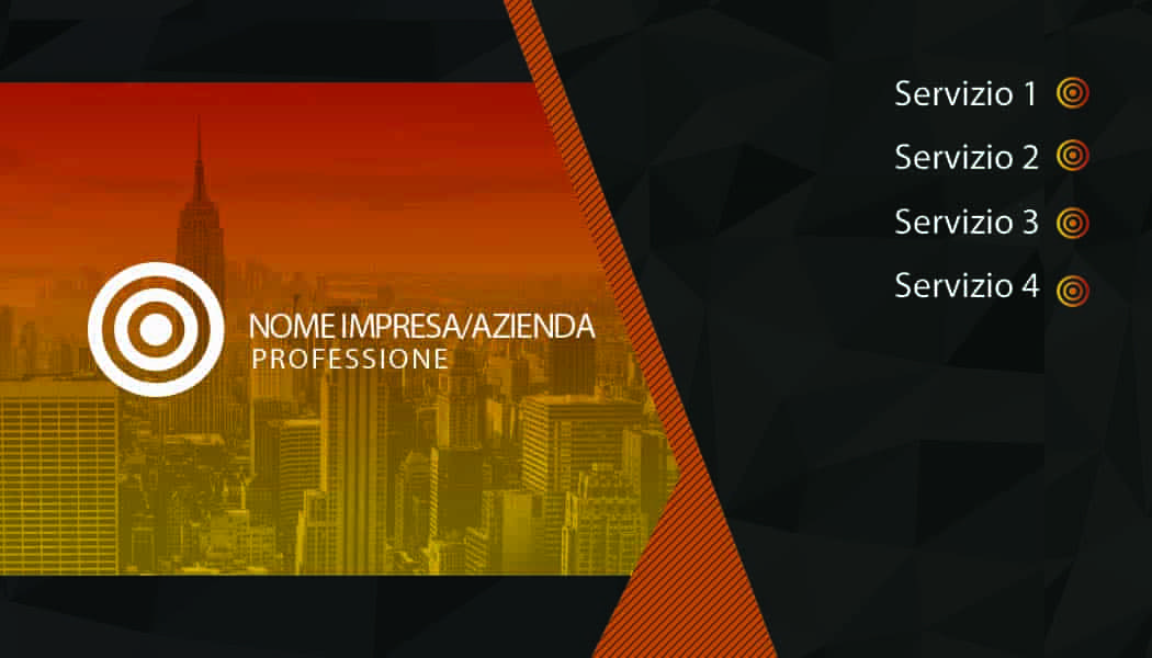 Retro arancione professional business card design