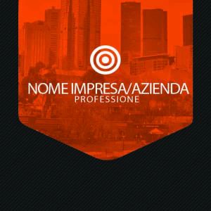 Retro Arancione Vertical Business Card Designs