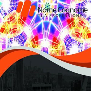 Retro Arancione Vertical Business Cards