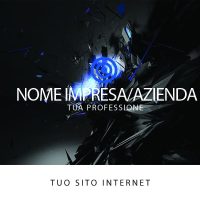 Retro Blue Business Card Corporate