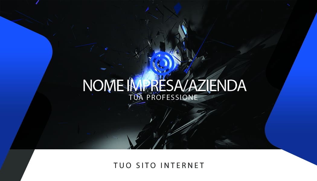 Retro blue business card corporate