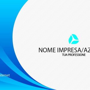 Retro Blue And White Business Card