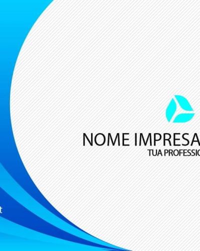Blue And White Business Card