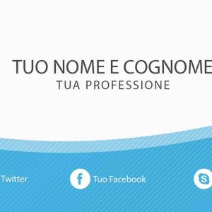 Retro Blue Corporate Business Card