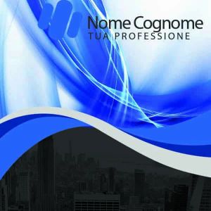 Retro Blue Vertical Business Cards