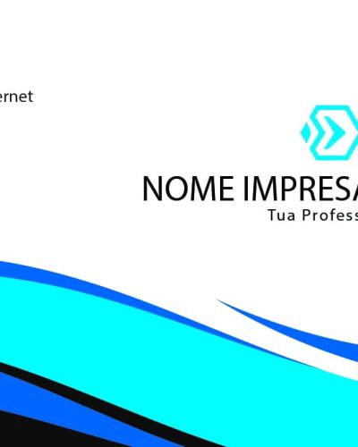 Blue Wavy Business Card