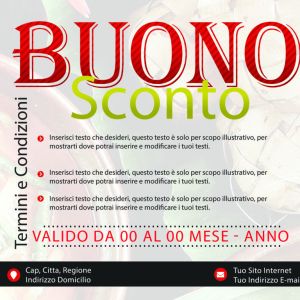 Retro Food Restaurant Discount Voucher