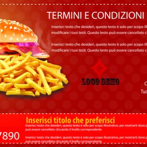 Retro Free Burger Coupon Card Template