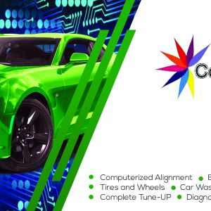 Retro Green Auto Repair Business Card