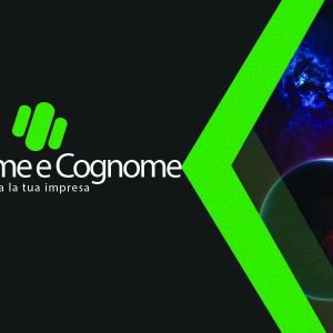 Retro Green Modern Business Card