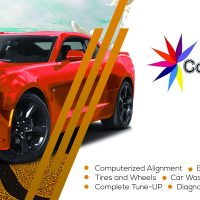 Retro Orange Auto Repair Business Card