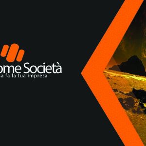 Retro Orange Modern Business Card