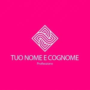 Retro Pink White Business Card