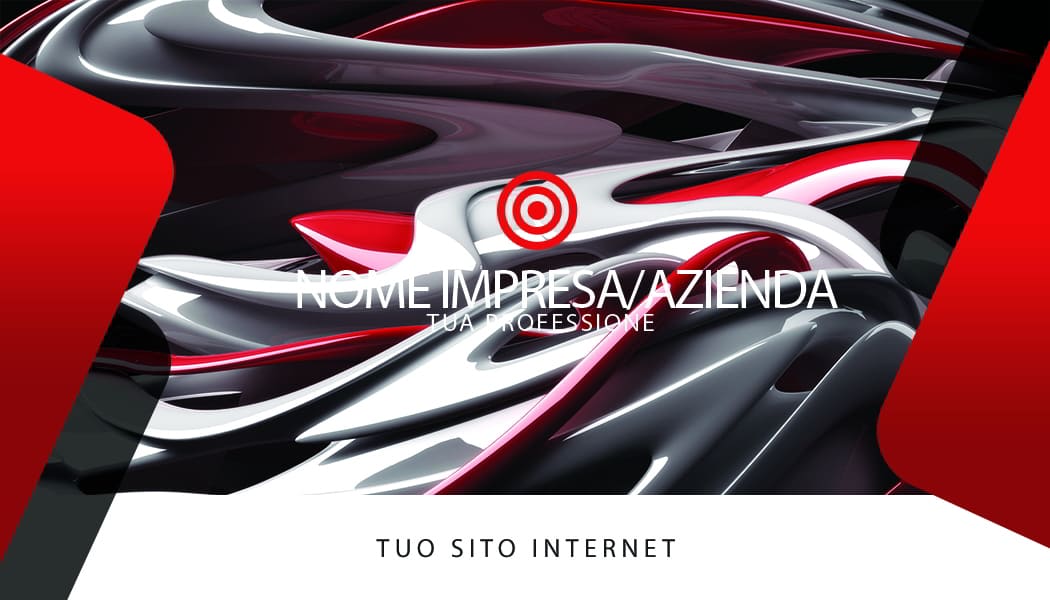 Retro rosso business card corporate