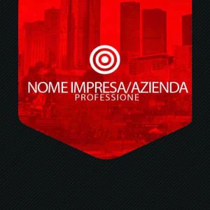 Retro Rosso Vertical Business Card Designs