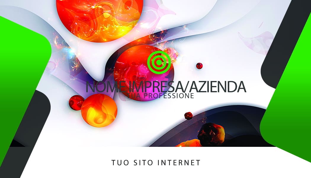 Retro verde business card corporate