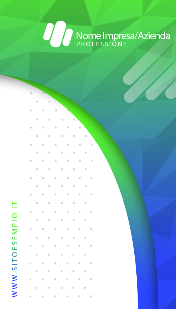 Retro verde designer vertical business card