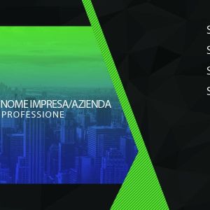 Retro Verde Professional Business Card Design