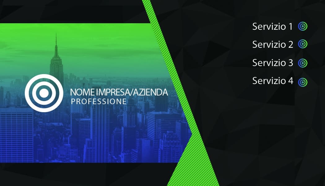 Retro verde professional business card design