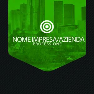 Retro Verde Vertical Business Card Designs