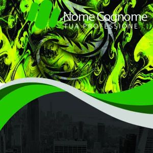 Retro Verde Vertical Business Cards