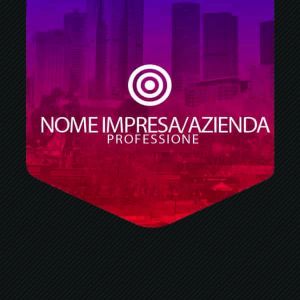 Retro Viola Vertical Business Card Designs