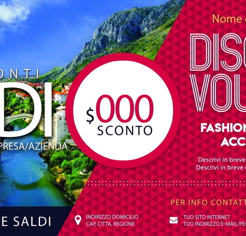 Sale Discount Voucher Psd Template Fronte