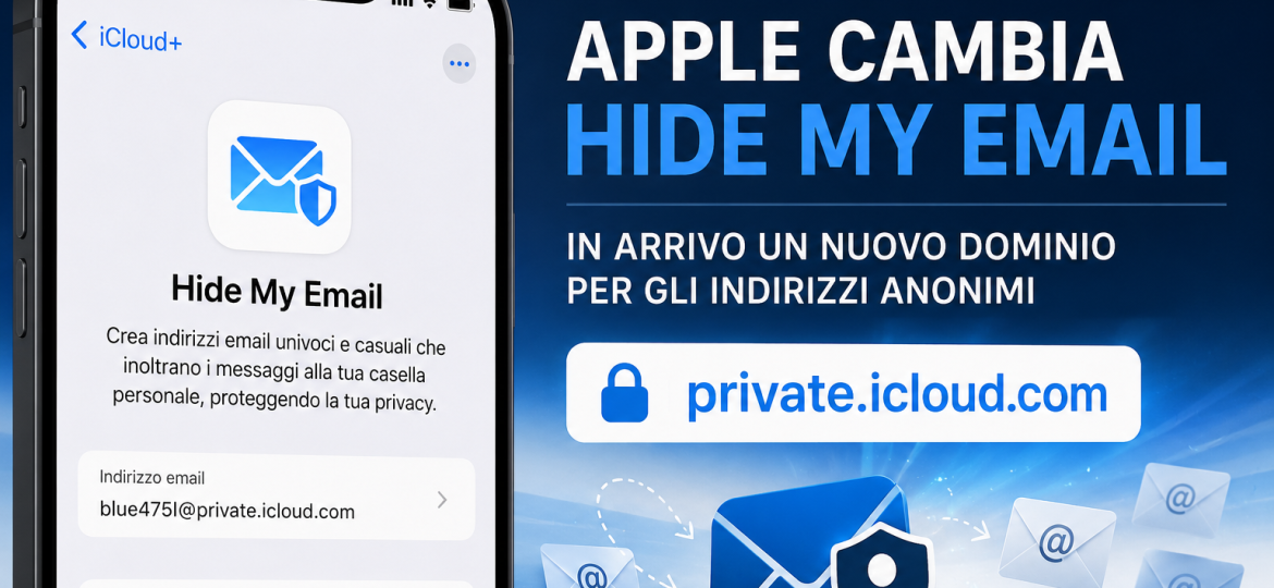 Apple cambia Hide My Email in arrivo un nuovo dominio per gli indirizzi anonimi