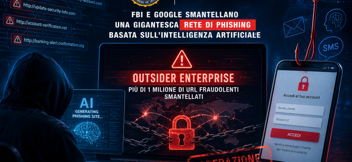 FBI e Google smantellano una gigantesca rete di phishing basata sull Intelligenza Artificiale