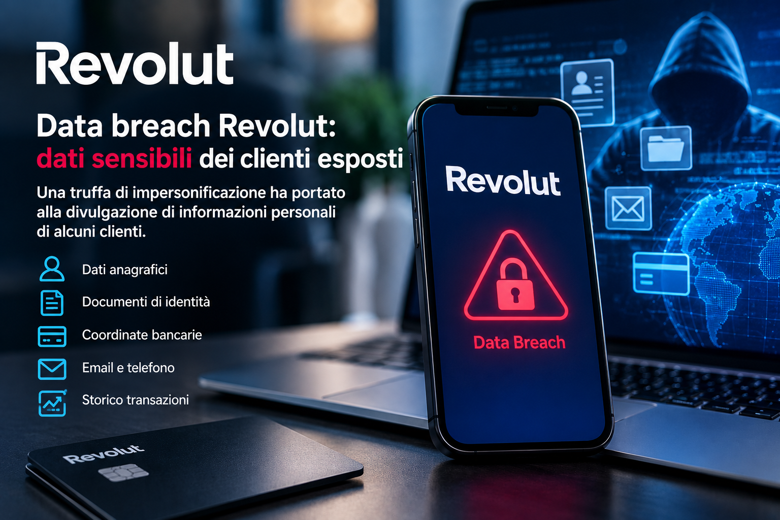 Data breach Revolut: dati sensibili dei clienti esposti