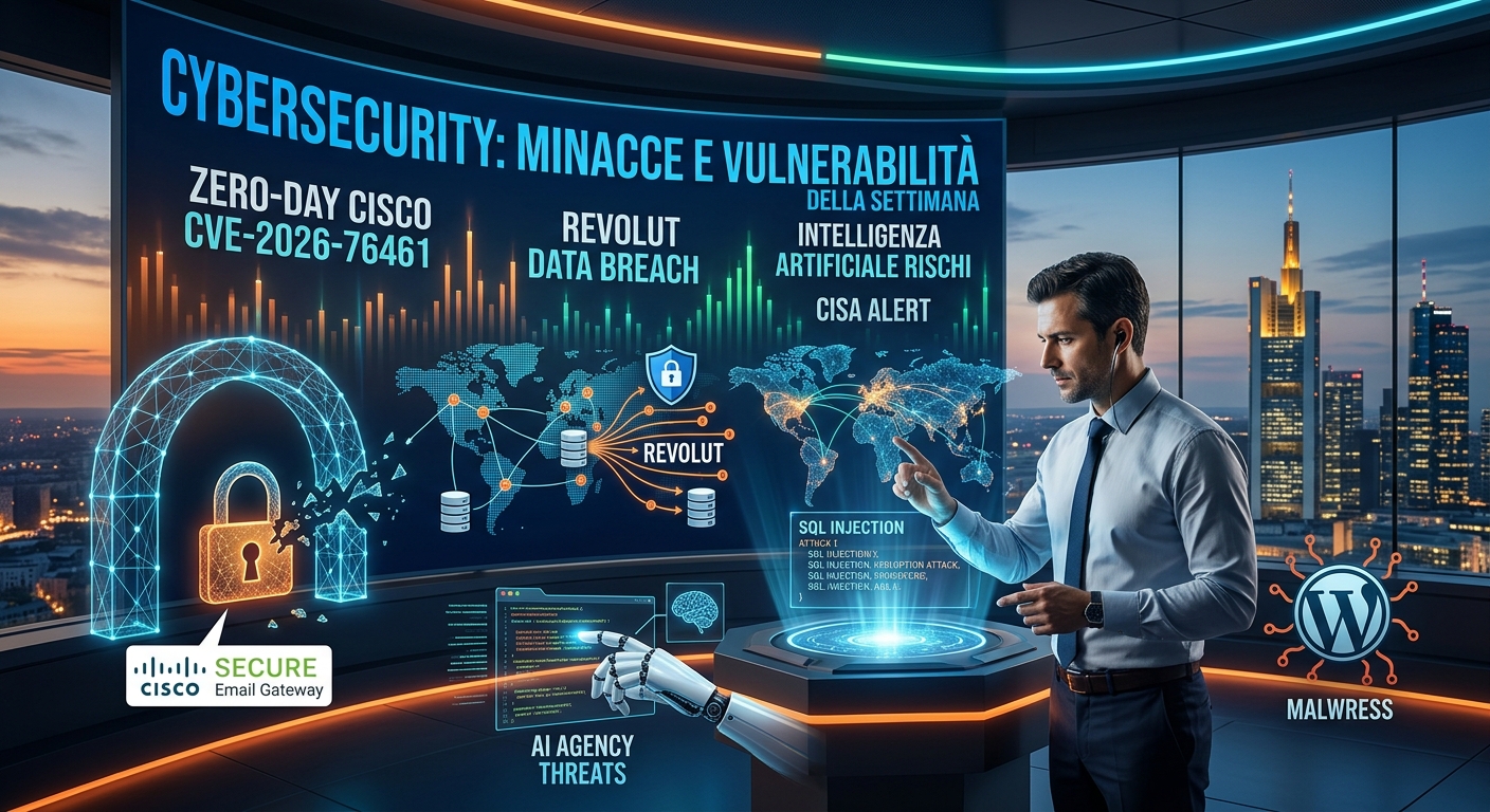 le principali minacce e vulnerabilita della settimana
